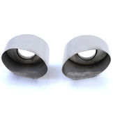 Uitlaatpijp - Porsche 911 993 C2 C4 93-97 - RVS gepolijst - Schuin, ovale opening