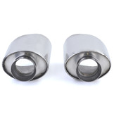 Uitlaatpijp - Porsche 911 993 C2 C4 93-97 - RVS gepolijst - Schuin, ovale opening