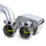 Uitlaat eindpijp geschikt voor BMW F10 F11 520-530 2010-2017 - Rechthoekige uitlaatpijp - RVS - 550 Sport Look