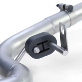 Uitlaat eindpijp geschikt voor BMW F10 F11 520-530 2010-2017 - Rechthoekige uitlaatpijp - RVS - 550 Sport Look