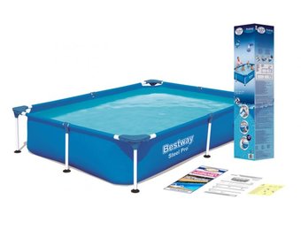Bestway - opzetzwembad - 221x150x43 cm - stalenframe