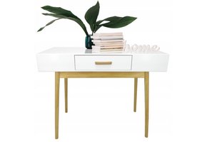 Ladekast - 1 lade - 100x40x79 cm - houten onderstel - wit