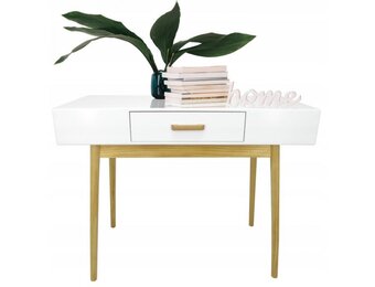 Ladekast - 1 lade - 100x40x79 cm - houten onderstel - wit