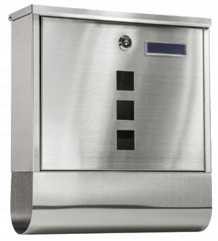 Garden line - brievenbus - zilver - 33x30x10 cm