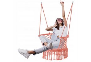 Garden Line - hangstoel - 120x 60-80 cm - roze