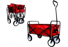 Garden Line - bolderkar - opvouwbaar - 90x54 cm - rood