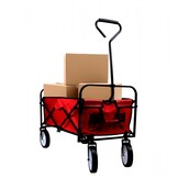 Garden Line - bolderkar - opvouwbaar - 90x54 cm - rood