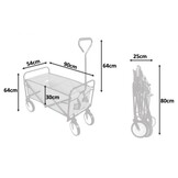 Garden Line - bolderkar - opvouwbaar - 90x54 cm - rood