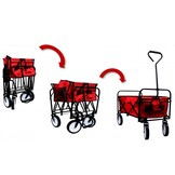 Garden Line - bolderkar - opvouwbaar - 90x54 cm - rood