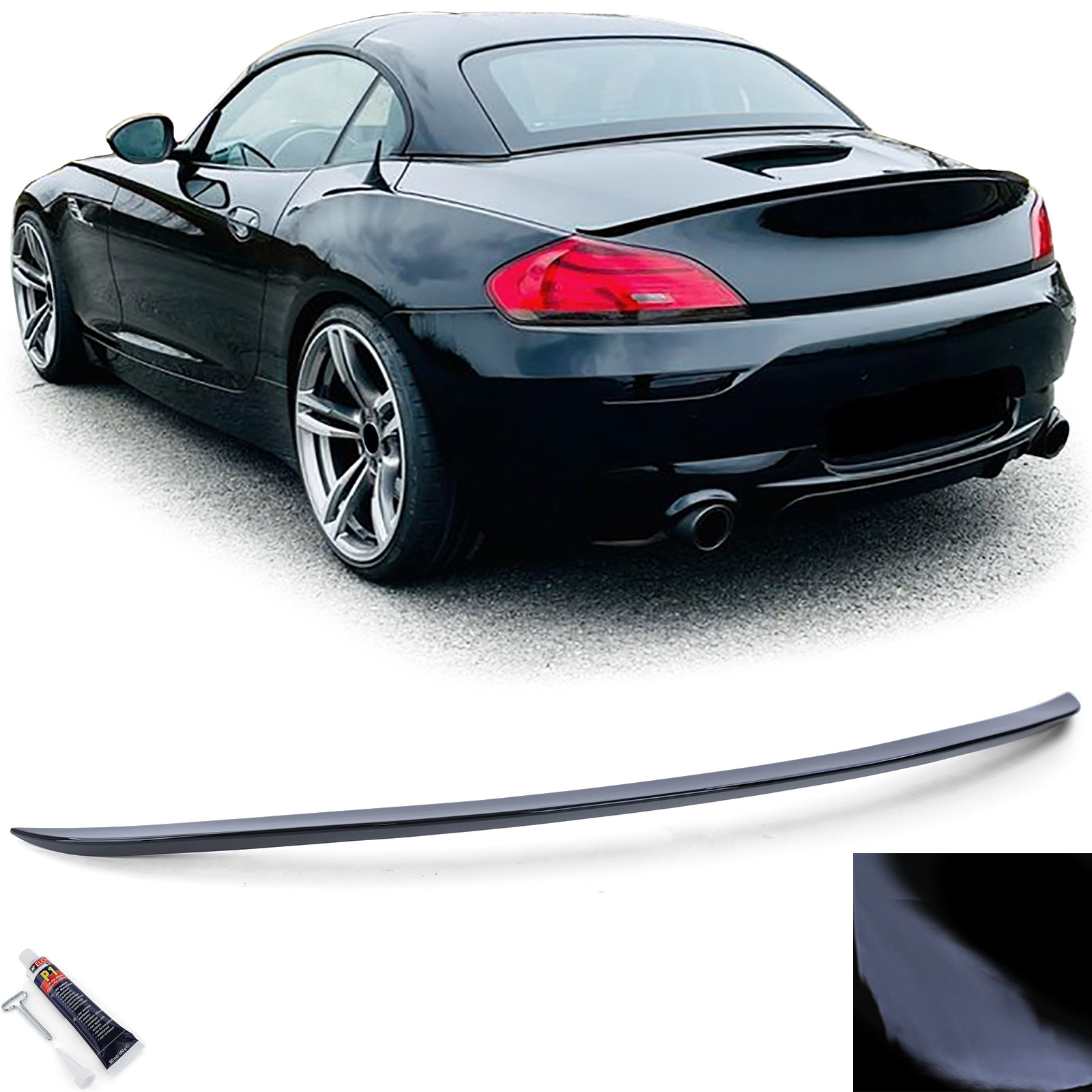 Achterspoiler - BMW Z4 E89 09-17 - ZWART GLANS - Inclusief lijm