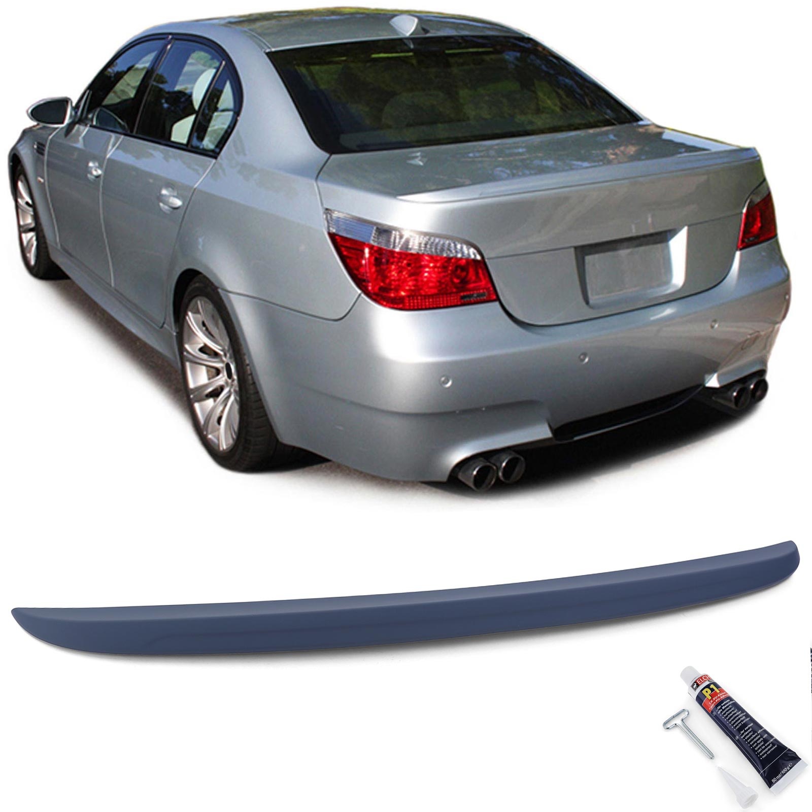 Achterspoiler - BMW 5 Serie E60 Sedan - Sport optiek - Incl. Elch Pro P1 lijm