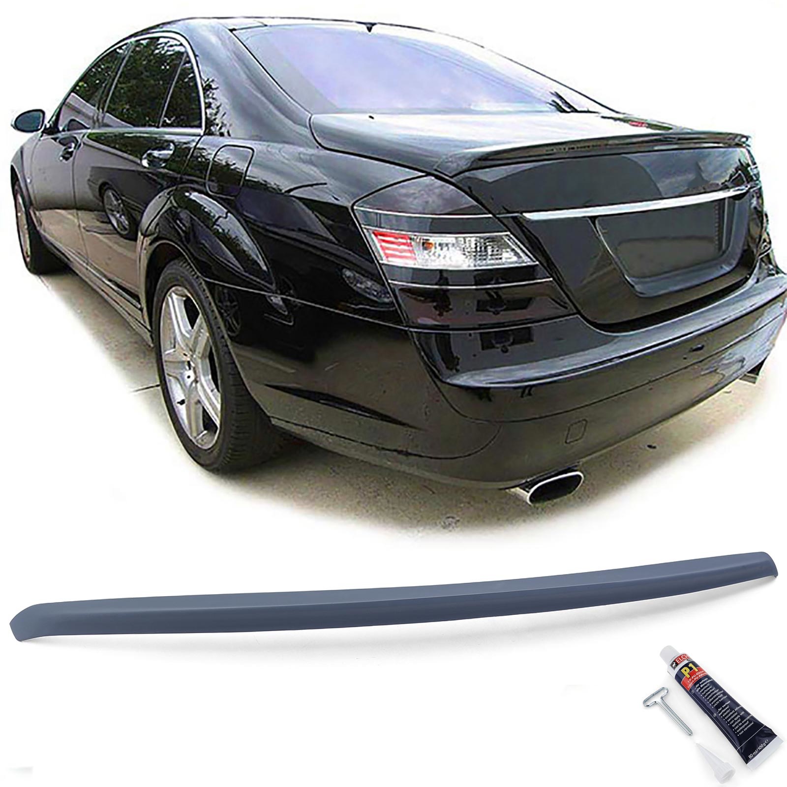 Achterspoiler - Mercedes S-klasse W221 - Sport optiek - Inclusief lijm