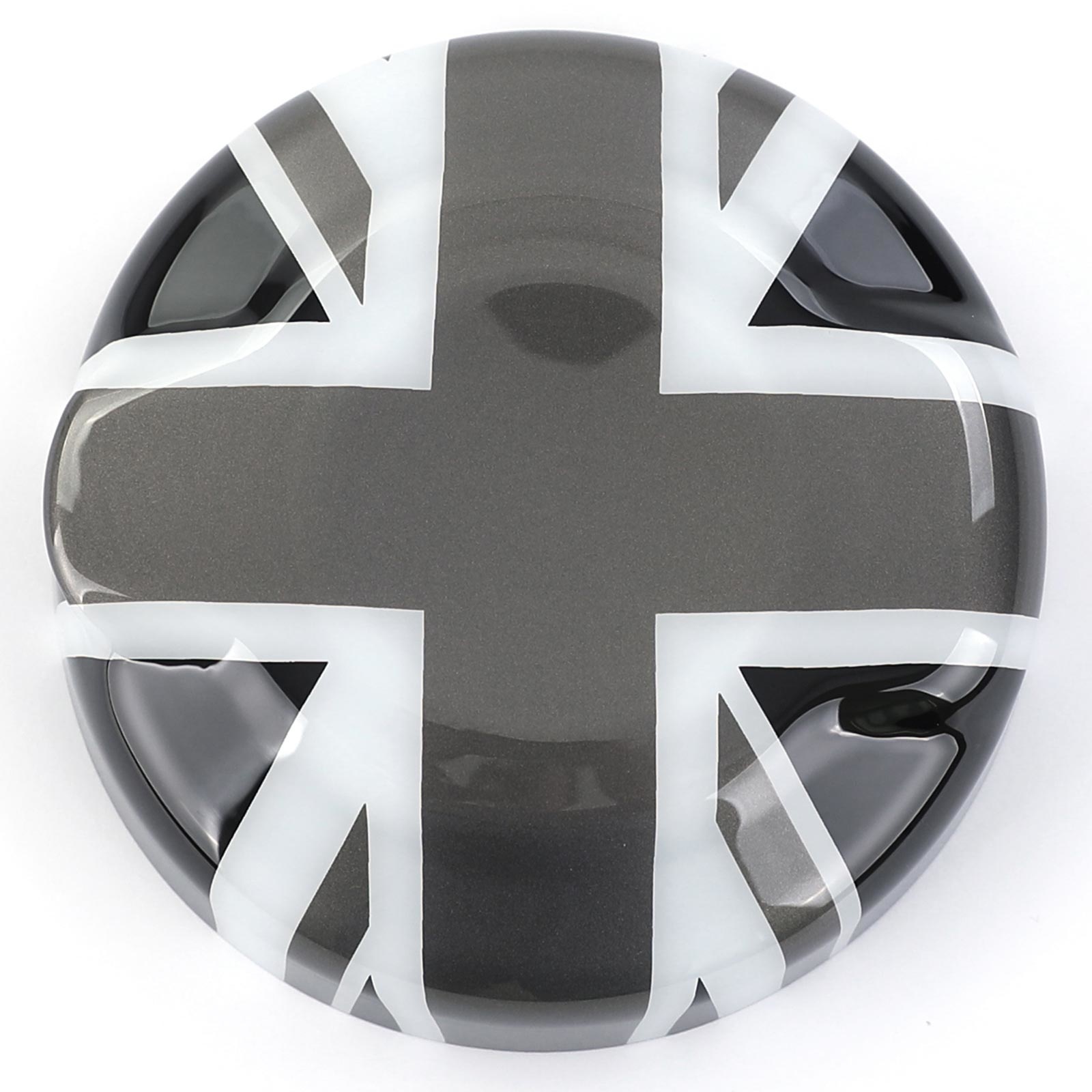 Tankdop - Mini One Cooper F55 F56 F57 - Vlag (grijs/wit) - Top kwaliteit