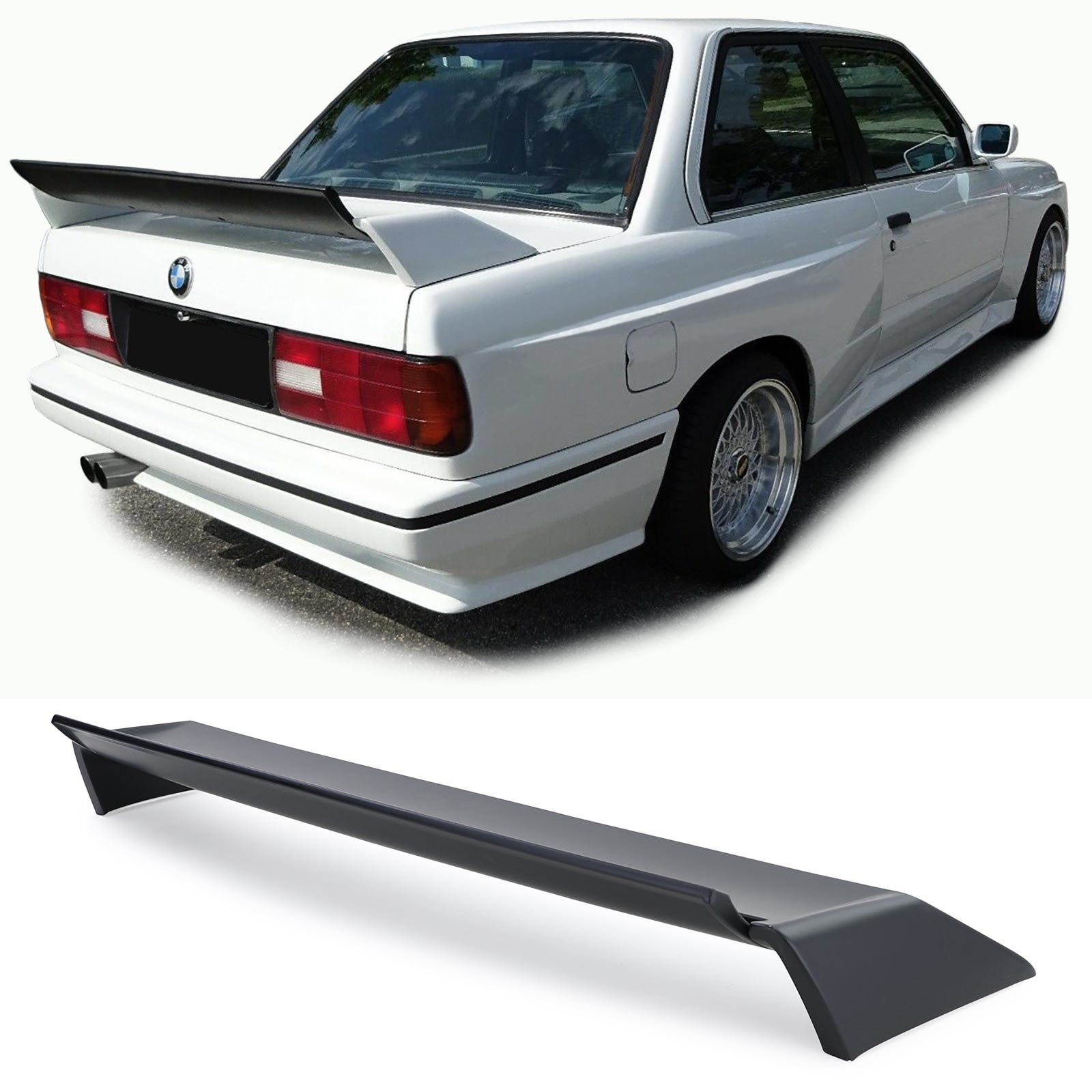 Achterspoiler - BMW 3 Serie E30 82-92 - Sport Optiek - ABS, Overschilderbaar