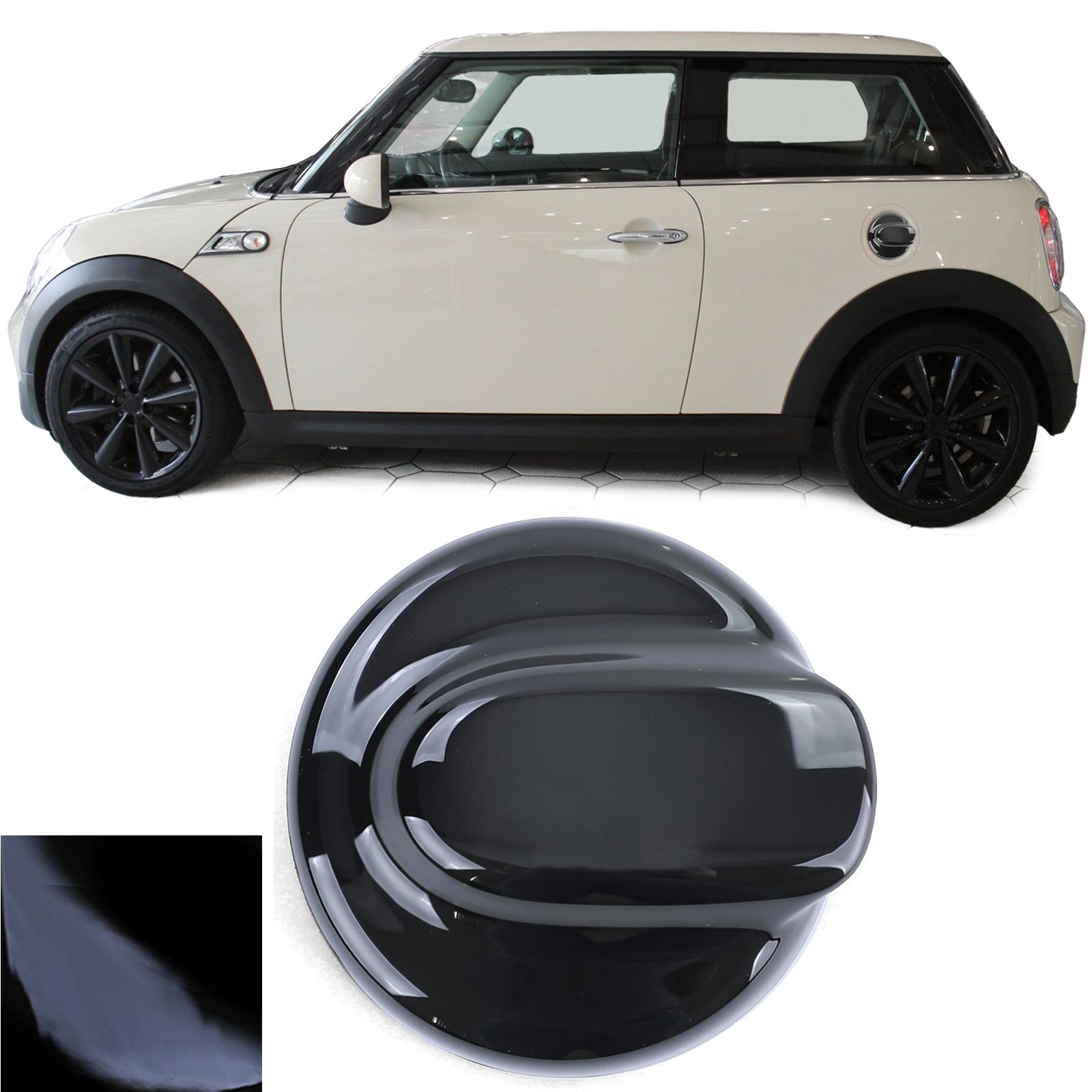 Tankdop - Mini R55 R56 R57 06-13 - Zwart glans - Top kwaliteit