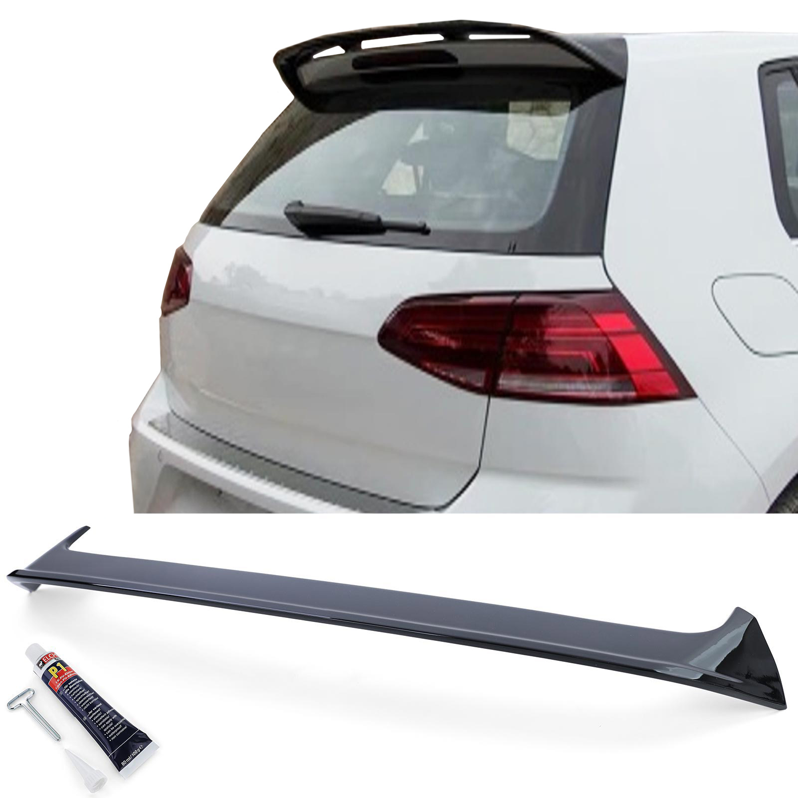 Achterspoiler geschikt voor VW Golf 7 Sedan 13-20 - Zwart Glans - Sport Optiek