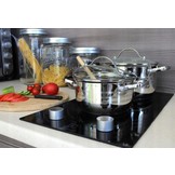 Cookline - pannenset - set van 4 pannen - RVS, glas
