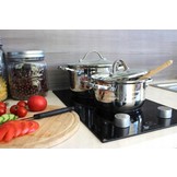 Cookline - pannenset - set van 4 pannen - RVS, glas