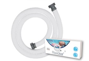 Zwembadslang - 300 cm - 38mm doorsnee - wit