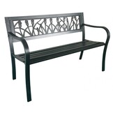 Garden Line - tuinbank - staal - 125x77x53 cm - zwart