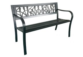 Garden Line - tuinbank - staal - 125x77x53 cm - zwart
