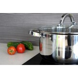 Cookline - pannenset - set van 4 pannen - RVS - glas