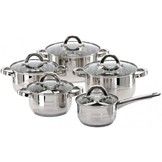 Cookline - pannenset - set van 5 pannen - RVS - glas