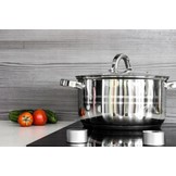 Cookline - pannenset - set van 5 pannen - RVS - glas