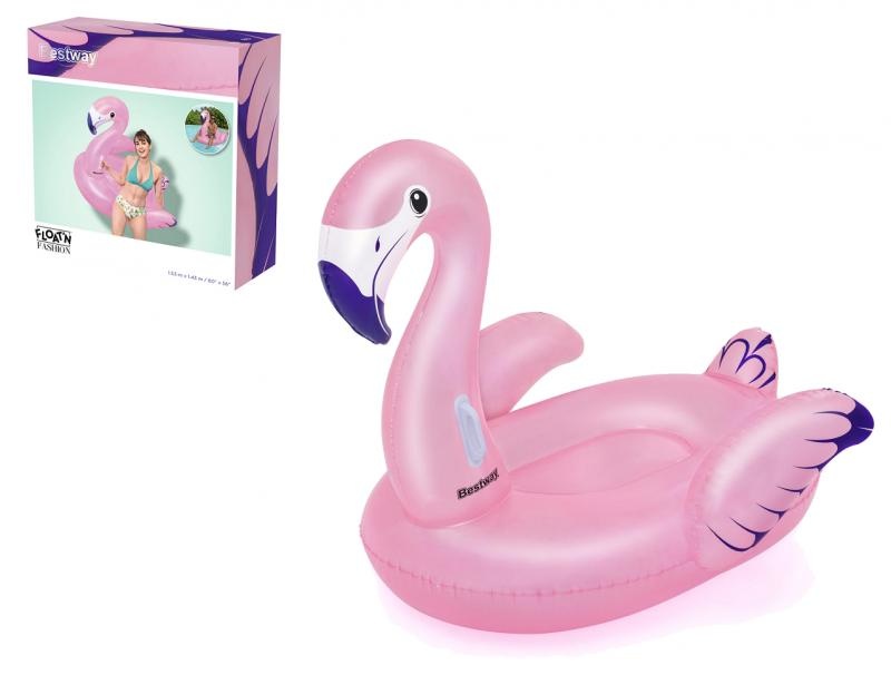 Bestway - opblaas flamingo - floatie - 153x143 cm - roze