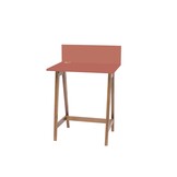 Bureau Luka in Antiek Roze met Essenhout en MDF - FSCMIX gecertificeerd
