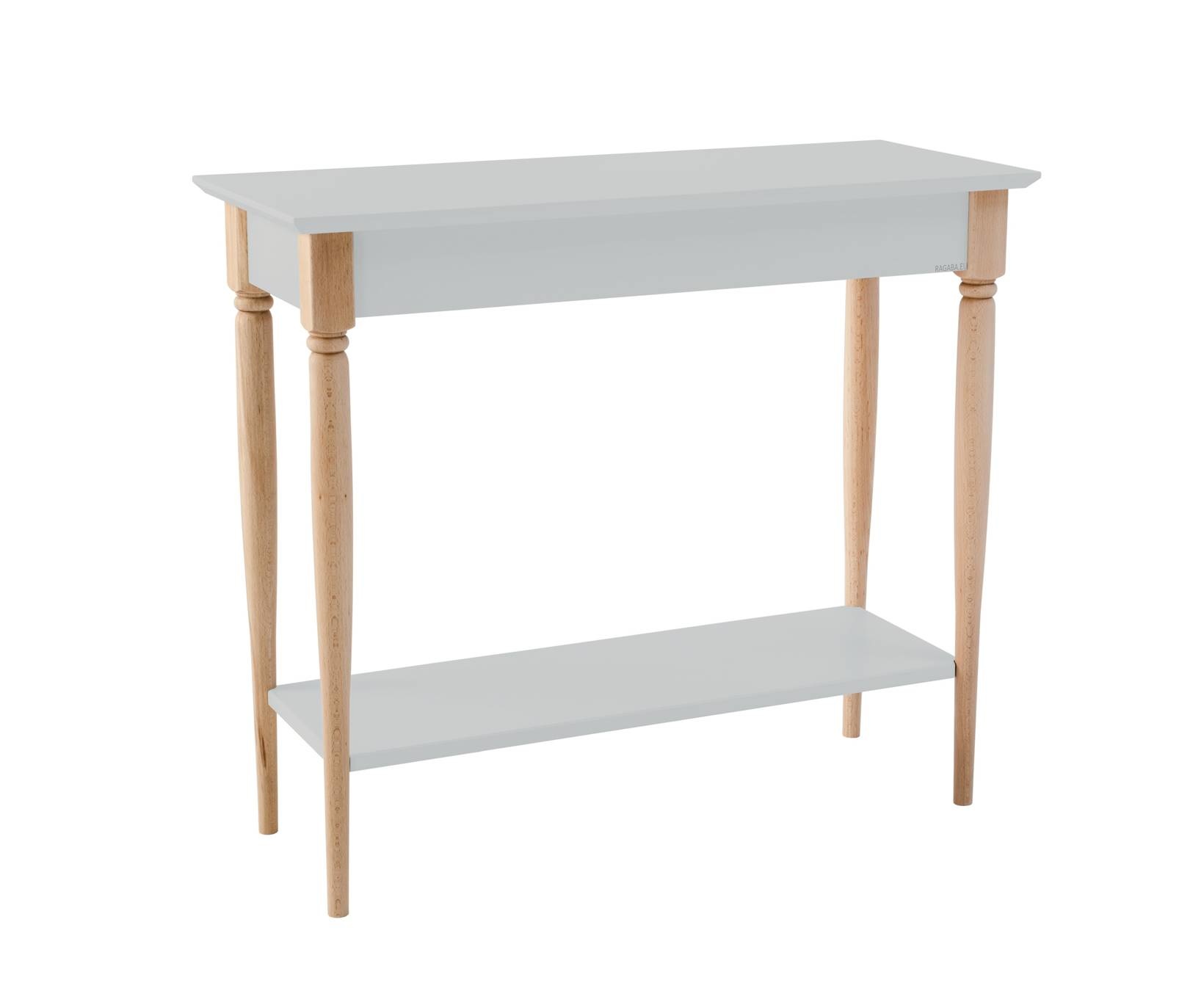 Consoletafel Mamo, lichtgrijs 85x35x74 cm, FSC100% & FSCMIX beukenhout & MDF.