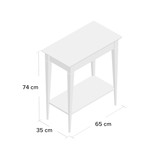 Consoletafel Mamo | Donkergrijs Betongrijs | FSC gecertificeerd | 65x35x74cm