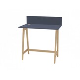 Bureau Luka 85cm in marineblauw met essenhouten poten - FSC gecertificeerd