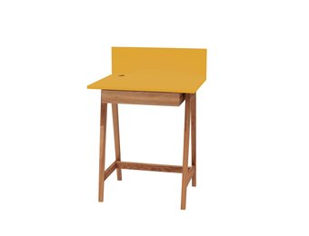 Bureau Luka - Bezem Geel | Eiken poten | 1 lade | 65 cm breed