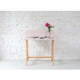 Bureau Luka Grafiet met Essenhouten Poten - FSC Gecertificeerd