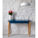 Bureau Lillo in Petrolblauw met beukenhouten poten