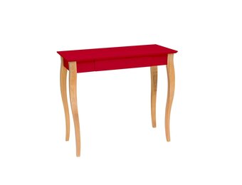 Bureau Lillo - Rood (S 1080-R) Beukenhouten poten, 1 lade