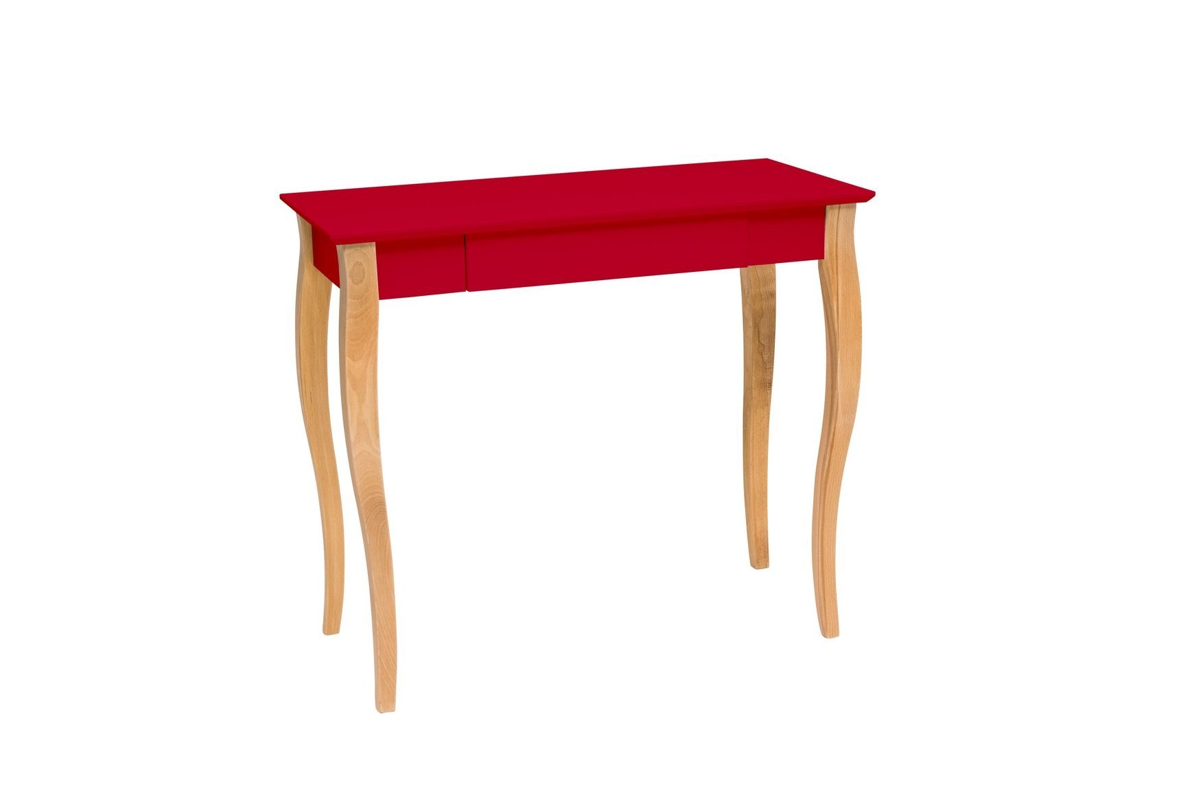 Bureau Lillo - Rood (S 1080-R) Beukenhouten poten, 1 lade