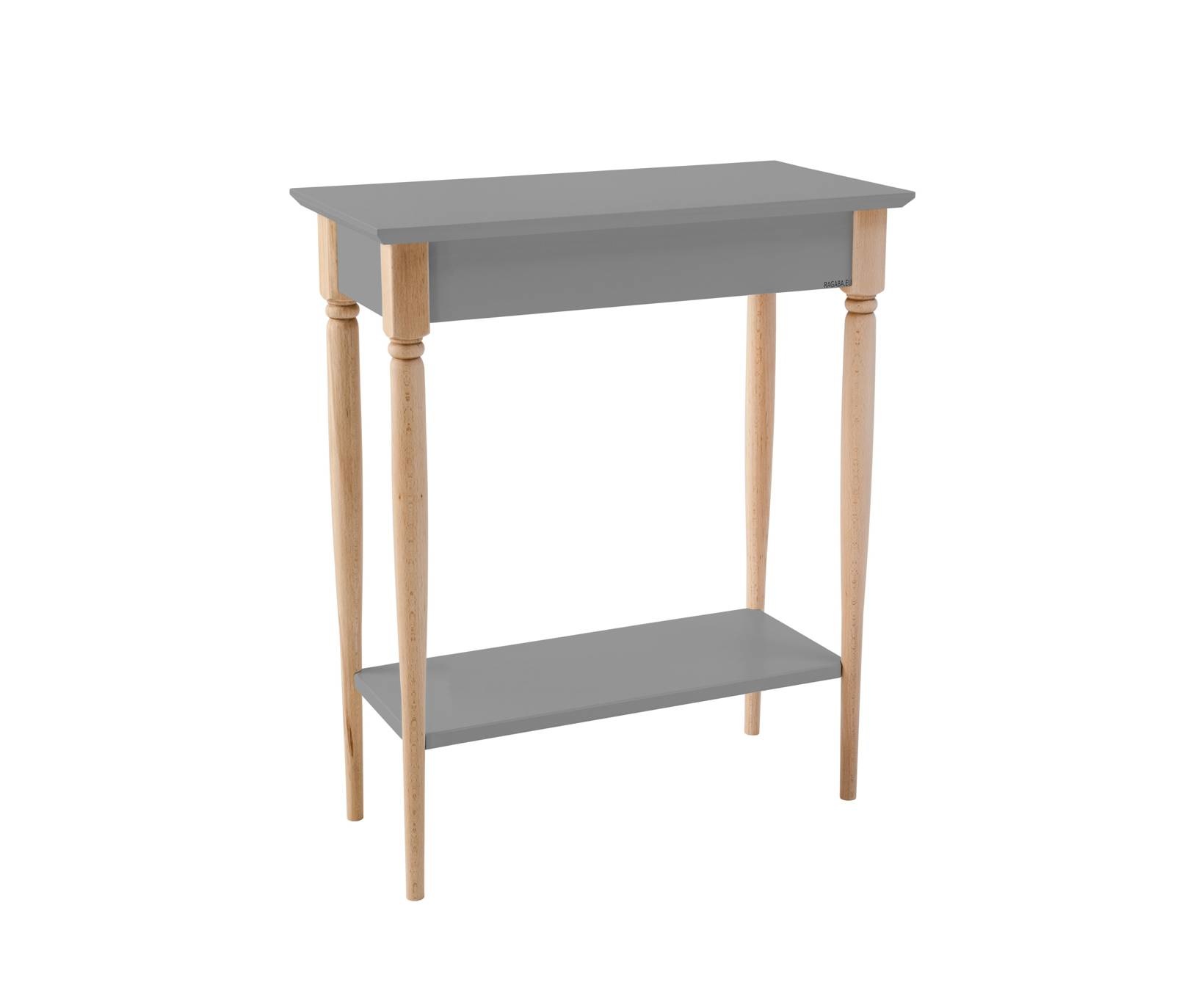 Consoletafel Mamo: Beukenhout en gelakt MDF, donkergrijs (S 4502-G), FSC-gecertificeerd