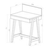 Bureau Luka - Eiken poten - Vluchtige munt - Lade - 65x50x75cm