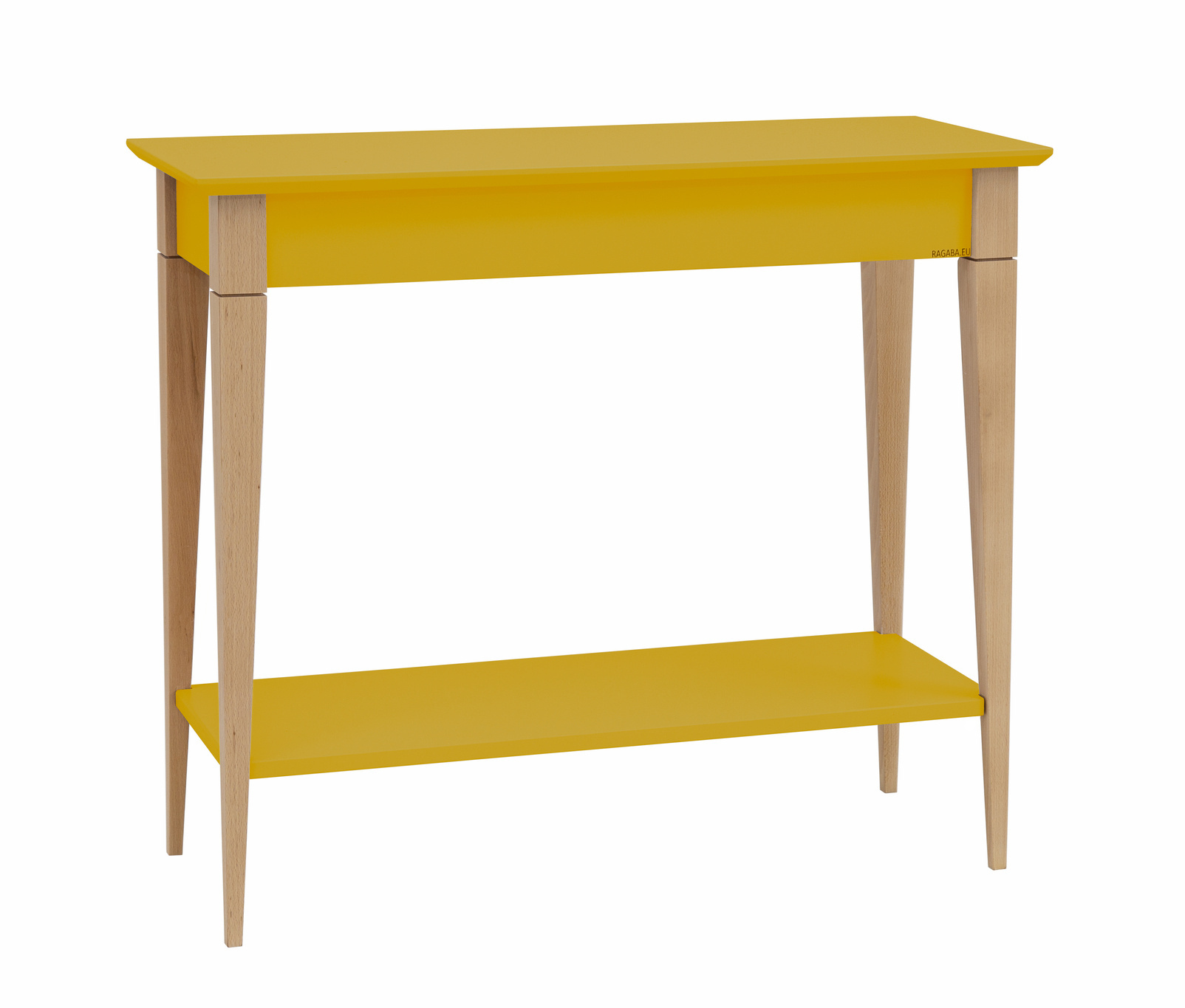 Consoletafel Mimo - Beukenhout Poten, 85x35 cm, Bezemer Geel