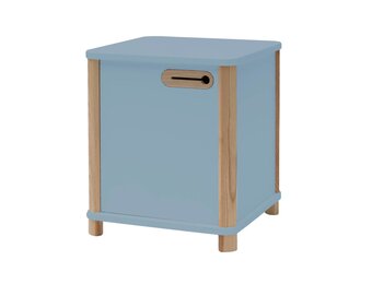 Bureaukast Ashme - Zacht Blauw - Gelamineerd MDF & Essenhout - FSC Gecertificeerd