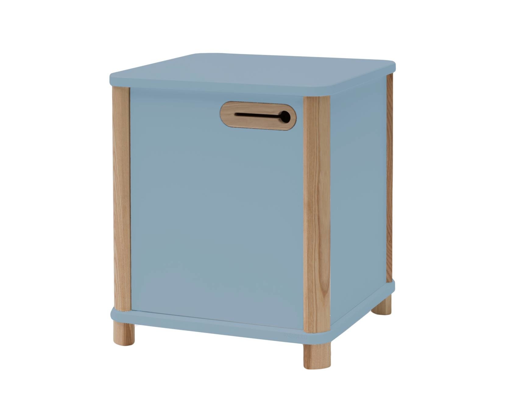 Bureaukast Ashme - Zacht Blauw - Gelamineerd MDF & Essenhout - FSC Gecertificeerd