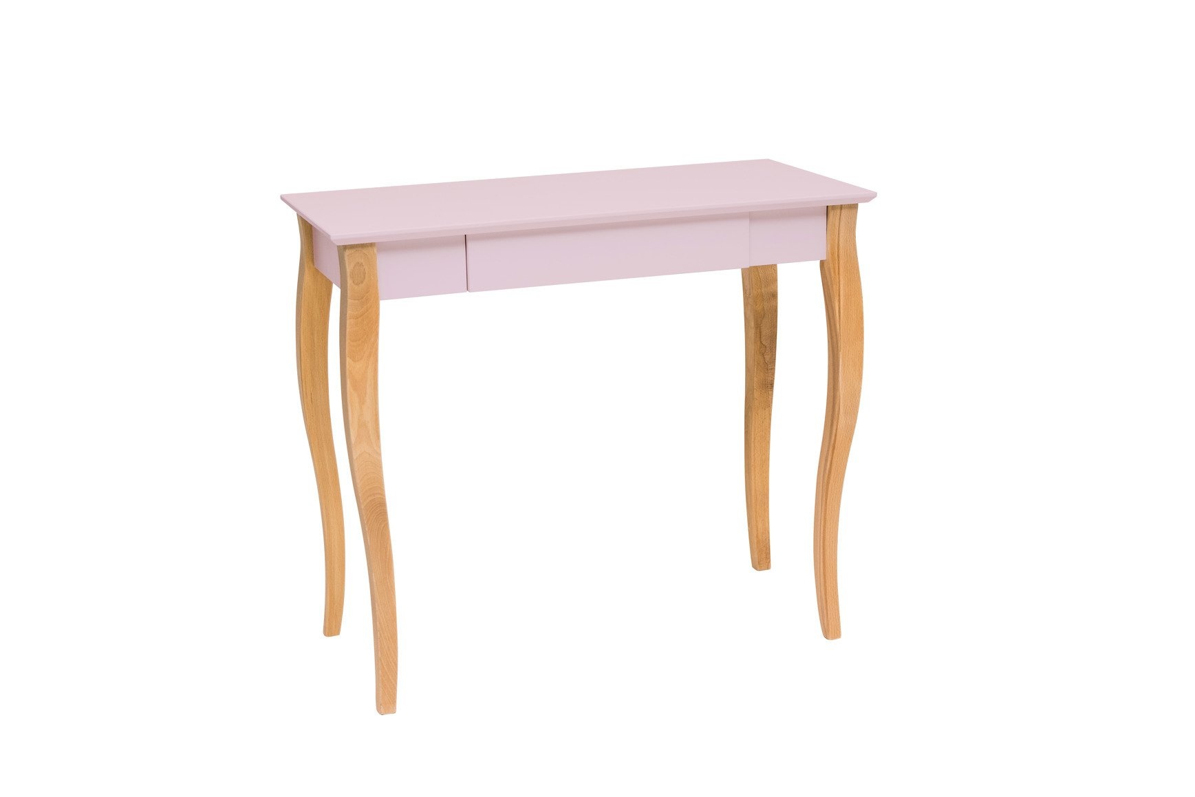Bureau Lillo- Roze beukenhouten poten, 85 cm breedte, FSC-gecertificeerd