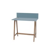 Bureau Luka - 85 cm breed - Eiken poten - Zachtblauw