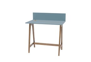 Bureau Luka - 85 cm breed - Eiken poten - Zachtblauw
