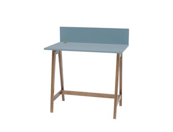 Bureau Luka - 85 cm breed - Eiken poten - Zachtblauw