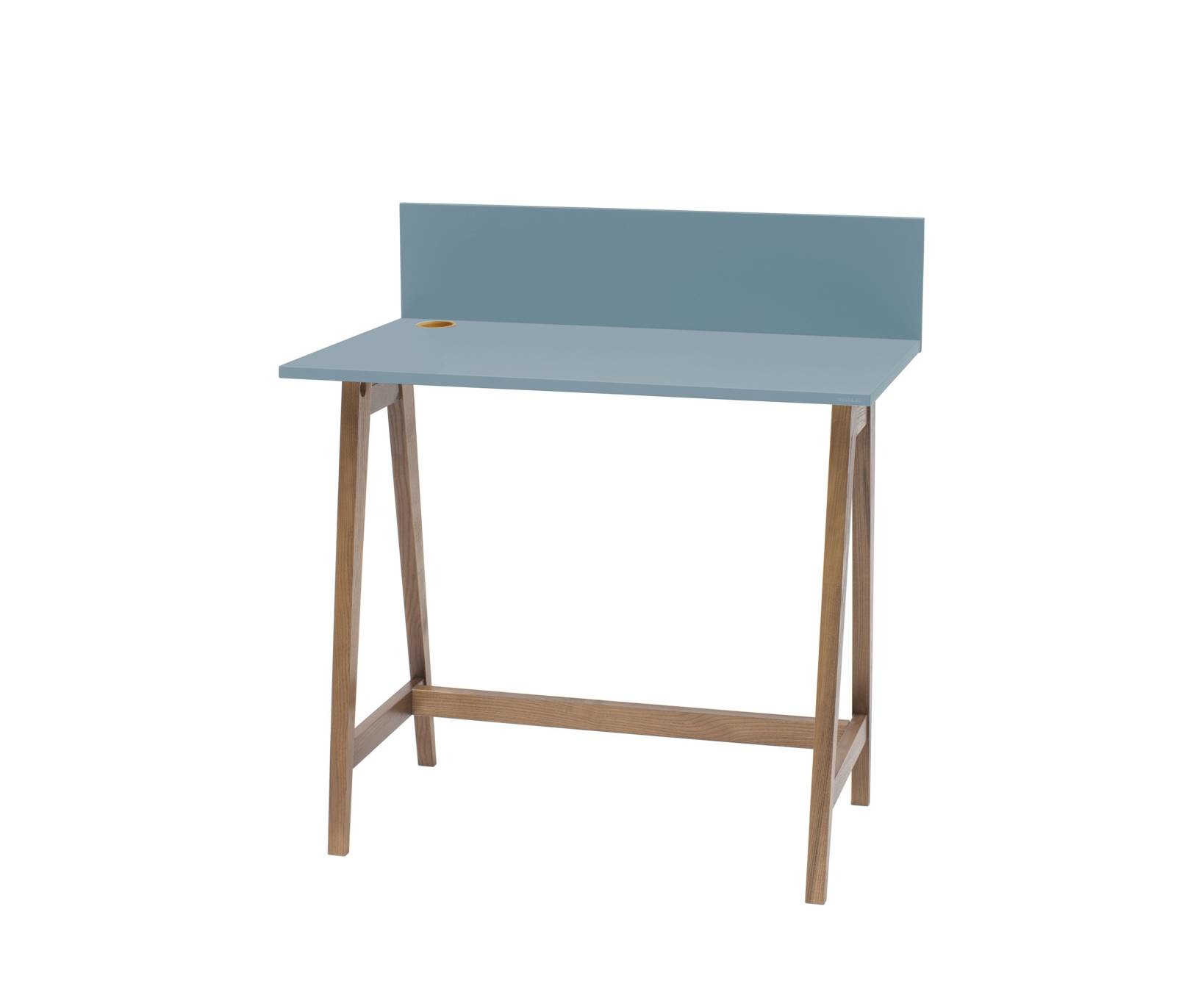 Bureau Luka - 85 cm breed - Eiken poten - Zachtblauw