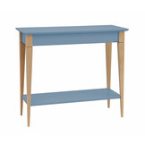 Consoletafel Mimo natuurlijk beukenhout poten, zacht blauw, FSC gecertificeerd - 85x35x74cm
