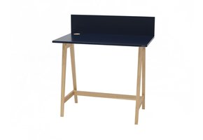 Bureau Luka | Essenhouten poten | Petrolblauwe kleur